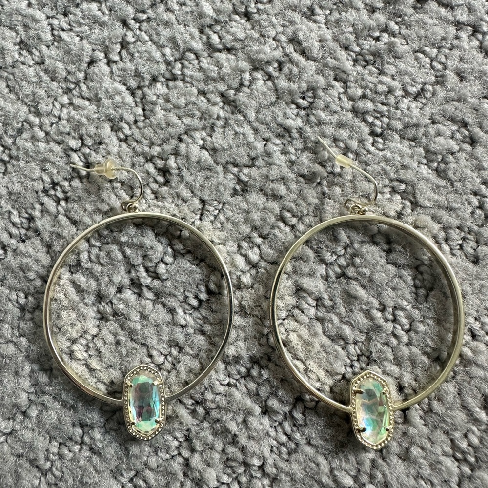 Kendra Scott iridescent hoop earrings
